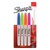 Sharpie Alkoholos marker készlet, 1 mm, kúpos, SHARPIE Fine Point, 4 különböző szín (SR2065403)