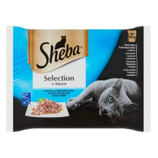 Sheba Állateledel alutasakos SHEBA Selection macskáknak 4-pack halas hal-lazac-tőkehal-tonhal válogatás 4x85g macskaeledel