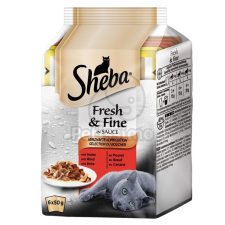 Sheba Sheba Fresh & Fine Húsos Válogatás Mini 6 x 50 g macskaeledel