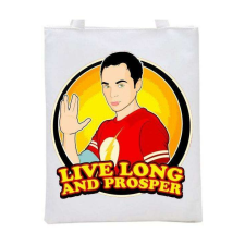 Sheldon live long and prosper vászontáska egyedi mintával kézitáska és bőrönd