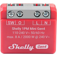 Shelly Gen4 1PM Mini, kapcsoló modul, Wi-Fi villanyszerelés