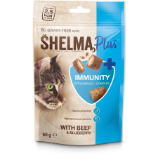 Shelma Immunity gabonamentes párnácskák marhahús, áfonya 60 g jutalomfalat macskáknak