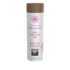 Shiatsu Luxury ehető testápoló olaj, málna & alma, 75 ml testápoló