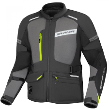 Shima Alpha motoros kabát fekete-szürke-fluo sárga motoros kabát