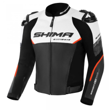 Shima Bandit 2.0 motoros bőrkabát fekete-fehér-piros motoros kabát