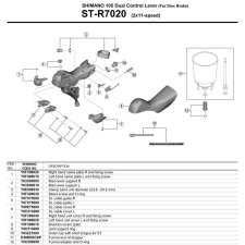 Shimano FÉKKARGUMI ST-R7020 4720, STRX400 FEKETE kerékpár váltó