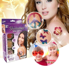  Shimmer Glitter -Csillámtetováló készlet (BBV) csillámtetoválás