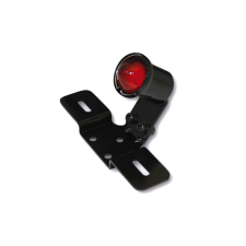 SHIN YO LED Hátsó Lámpa Old School TÍPUS3, Fekete, Piros Üveg, Rendszámtábla Tartóval motorkerékpár fényszóró