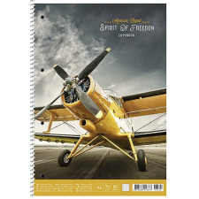 SHKOLYARYK Spirálfüzet, A4, kockás, 80 lap, SHKOLYARYK "Spirit of Freedom", vegyes füzet