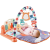 Shopever 668-37 Többfunkciós játszószőnyeg babáknak zenével és játékokkal, elefántos, rózsaszín