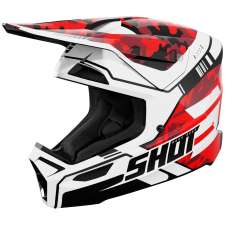 SHOT Furious Flash motokrossz bukósisak fényes piros bukósisak
