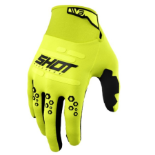 SHOT Motocross kesztyűk Shot Vision fluo sárga kiárusítás motoros kesztyű