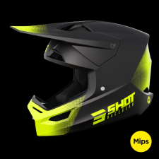SHOT Race Raw motokrossz bukósisak fekete-fluo sárga matt bukósisak