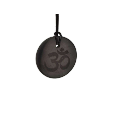 Shungit medál gravírozott ohm 30mm medál