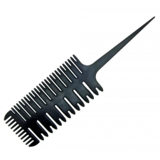 Sibel fűzött melír melírozó fésű, fekete fésű