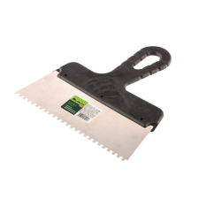 SIBRTEH 200mm 4x4mm fogazott spatulya rozsdamentes, mûanyag nyéllel gipszkarton és álmenyezet