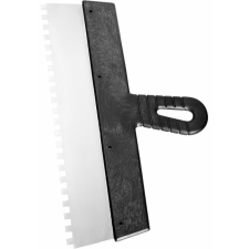 SIBRTEH 350mm 6x6mm fogazott spatulya rozsdamentes, műanyag nyéllel kőműves és burkoló szerszám