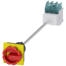 Siemens 3LD2113-0TK53 BE-KI kapcsoló, 3P, 25A, rotációs hajtással, piros/sárga villanyszerelés