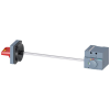 Siemens 3VA9157-0PK17 oldalsó rotációs hajtás 3VA1-hez, komplett, piros/sárga, jelzőfényes (24VDC), IP65