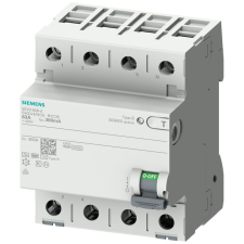 Siemens 5SV3644-4 FI-relé 40A 4P 300mA, B típus villanyszerelés