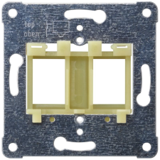 Siemens 5TG2081 tartólemez, 2 férőhely, modular jack-hez, sárga, DELTA i-system villanyszerelés