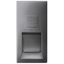 Siemens 5TG9874-2CM moduláris 1xRJ45 Cat.5 aljzat, antracit (RAL7016), DELTA m-system villanyszerelés