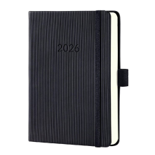 Sigel GmbH Sigel Conceptum határidőnapló, 2026, 10,8x15 cm napi, fekete határidőnapló