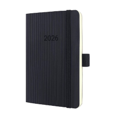 Sigel GmbH Sigel Conceptum határidőnapló, 2026, 9,3x14 cm heti, fekete, puhafedelű határidőnapló