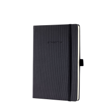Sigel GmbH Sigel Conceptum notesz, kockás, 14,8x21cm, fekete, számozott oldalak, gumipánt jegyzettömb