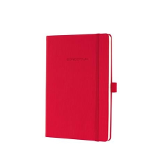 SIGEL Jegyzetfüzet, exkluzív, A5, kockás, 194 oldal, keményfedeles, SIGEL &quot;Conceptum&quot;, piros füzet