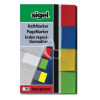 SIGEL Jelölőcímke, műanyag, 4x40 lap, 20x50 mm, SIGEL "Clear", vegyes szín