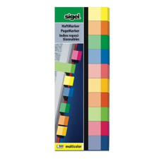 SIGEL Jelölőcímke, papír, 10x50 lap, 15x50 mm, SIGEL "Multicolor", vegyes szín post-it