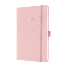  Sigel Jolie határidőnapló, 2026, 13,5x20,3 cm, heti, pasztell rózsaszín határidőnapló
