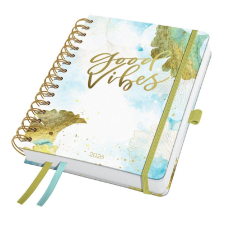  Sigel Jolie határidőnapló, 2026, spirálos, 16,8x21,5 cm, heti, Good Vibes határidőnapló