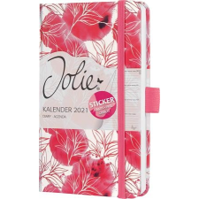 SIGEL Naptár, A6, heti, 2021, kemény borító, SIGEL  Jolie , Floral Pink naptár, kalendárium