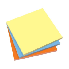 SIGEL Öntapadó jegyzettömb, elektrosztatikus, 100x100 mm, 100 lap, SIGEL, 3 különböző szín jegyzettömb