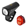 SIGMA (Vélo) SIGMA Buster 150 Lumen USB-ről tölthető első-hátsó lámpaszett, Nugget II Flash, fekete (első: 14h, hátsó: 8h üzemidő), automatikus fényérzékeléssel, jóváhagyott SIGMA (Vélo) Bicikli alkatrészek Kerékpáros kiegészítők Kerékpár világítások és visszaverők