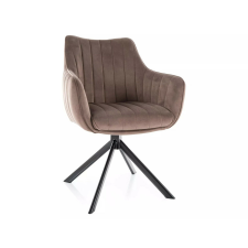 Signal Azalia Velvet Forgó Bársony Étkezőszék Cappuccino bútor