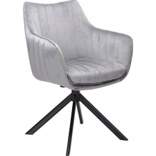 Signal Azalia Velvet Forgó Bársony Étkezőszék Szürke Fekete Vázzal (AZALIAVCSZ) bútor