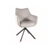 Signal Azalia Velvet Forgó Bársony Szék Világosszürke Fekete Vázzal