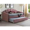 Signal Bella Velvet Kagyló Kihúzható Ágy Antik Rózsaszín Bársony