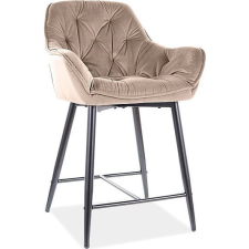 Signal Cherry H-2 Bársony Bézs Bárszék Fekete Fém Vázzal (CHERRYH2VCBE) bútor