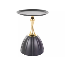 Signal Fém Dohányzóasztal - Kerek - Fekete-Arany - 38cm bútor