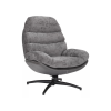 Signal Giselle Luxus Forgó Fotel Szövet-Műbőr Szürke TILT