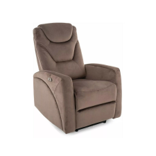 Signal Kronos Velvet Elektromos Relax Fotel Bársony Cappuccino bútor