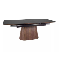 Signal Monaco Kinyitható Kerámia Étkezőasztal Matt Fekete/Dió bútor