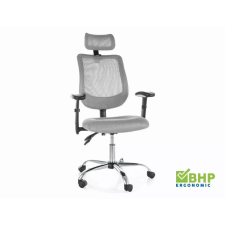 Signal Q-118R Ergonomikus Hálós Forgószék Szürke Állítható Fejtámlával forgószék