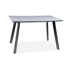 Signal Samuel Modern Márvány Étkezőasztal MDF Fehér-Fekete 120cm bútor