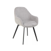 Signal Vinto Brego Szürke Étkezőszék Fekete Fém Vázzal