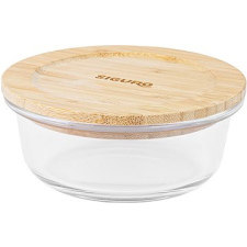 Siguro Glass Seal Bamboo élelmiszertároló edény 0,4 l, 6 x 13 x 13 cm papírárú, csomagoló és tárolóeszköz